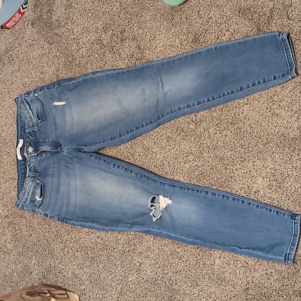 Indigo Distressed Skinny Jean